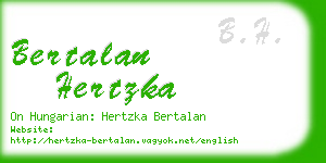 bertalan hertzka business card